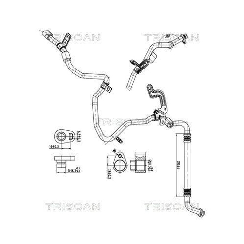 TRISCAN Hochdruck-/Niederdruckleitung, Klimaanlage 9010 10039