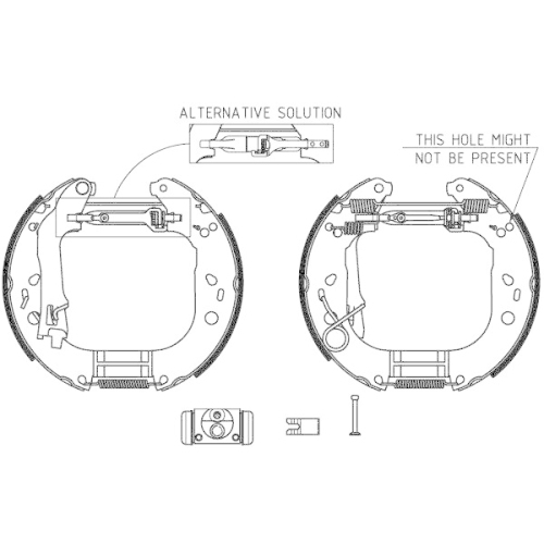 HELLA Bremsbackensatz Shoe Kit Pro 8DB 355 004-871