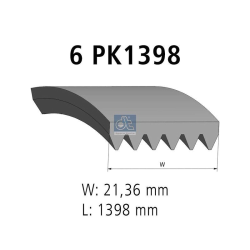 DT Spare Parts Keilrippenriemen 6.31515