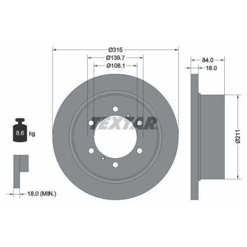 TEXTAR Bremsscheibe 92093100