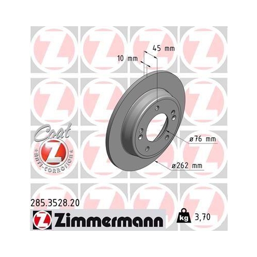 ZIMMERMANN Bremsscheibe COAT Z 285.3528.20