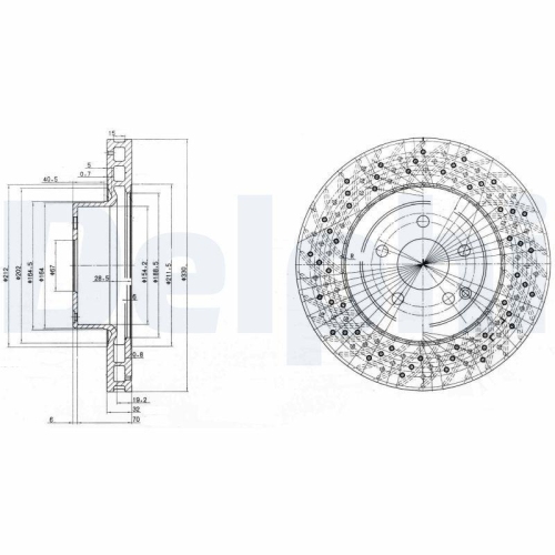 DELPHI Bremsscheibe BG3827