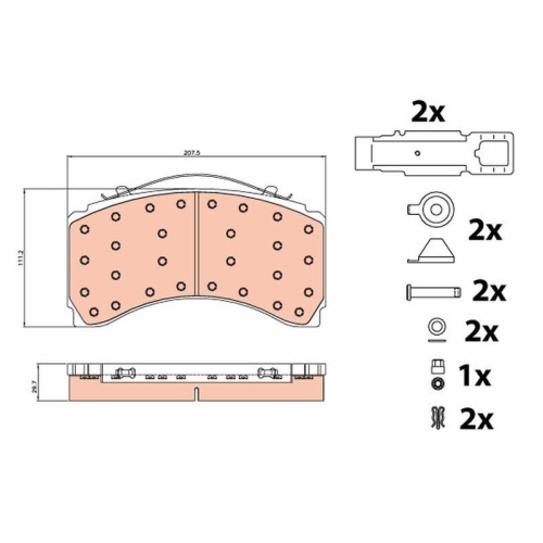 TRW Bremsbelagsatz, Scheibenbremse GDB5117