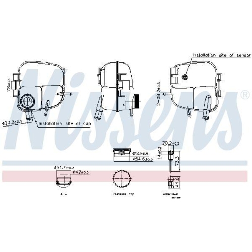 NISSENS Ausgleichsbehälter, Kühlmittel ** FIRST FIT ** 996303