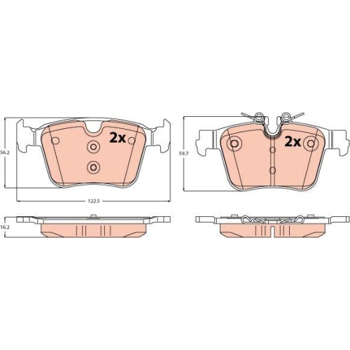TRW Bremsbelagsatz, Scheibenbremse GDB2532