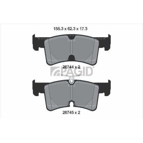 PAGID Bremsbelagsatz, Scheibenbremse T4252N