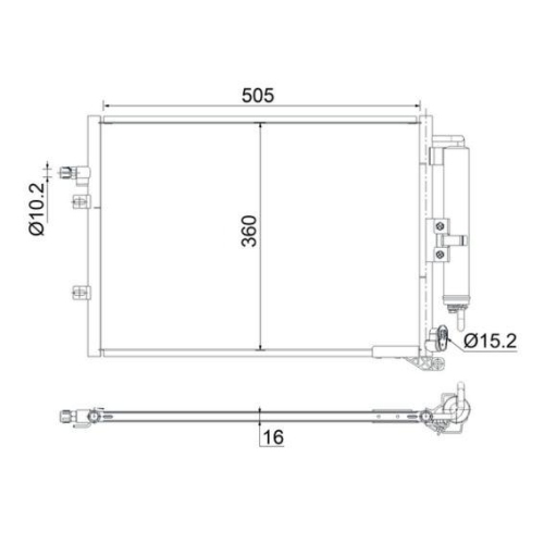 MAHLE Kondensator, Klimaanlage BEHR AC 721 000S
