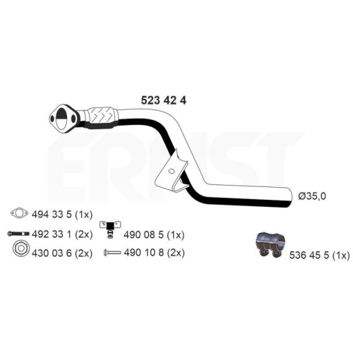 ERNST Abgasrohr 523424