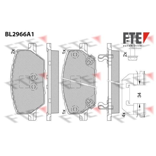 FTE Bremsbelagsatz, Scheibenbremse