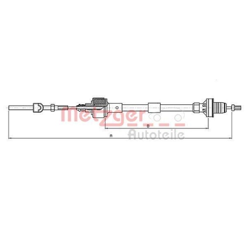 METZGER AUTOTEILE Seilzug, Kupplungsbet&auml;tigung 11.2532