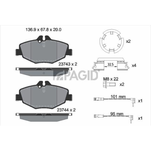 PAGID Bremsbelagsatz, Scheibenbremse T5154N