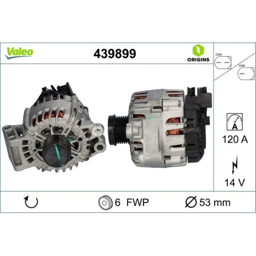VALEO Generator VALEO ORIGINS NEW OE TECHNOLOGIE 439899
