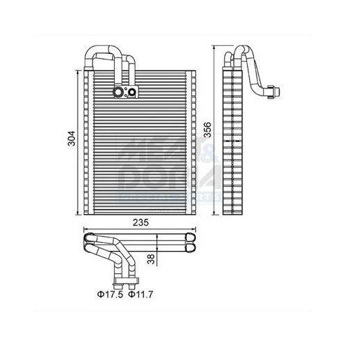 MEAT & DORIA Verdampfer, Klimaanlage 997142