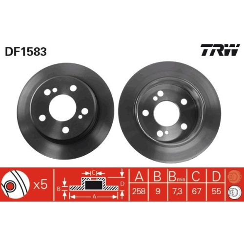 TRW Bremsscheibe DF1583