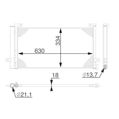 MAHLE Kondensator, Klimaanlage BEHR AC 74 000S
