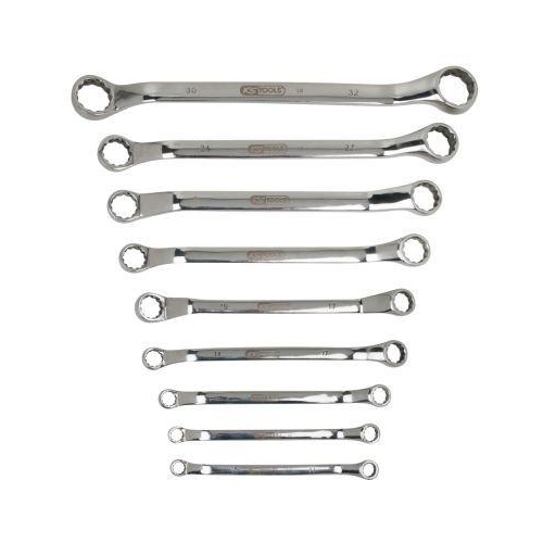 EDELSTAHL Doppel-Ringschl&uuml;ssel-Satz, gekr&ouml;pft, 9-tlg KS TOOLS 964.1140