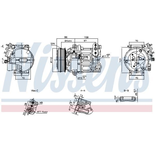 NISSENS Kompressor, Klimaanlage ** FIRST FIT ** 890591