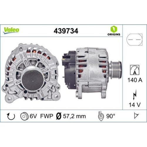 VALEO Generator VALEO ORIGINS - NEW O.E. TECHNOLOGIE 439734