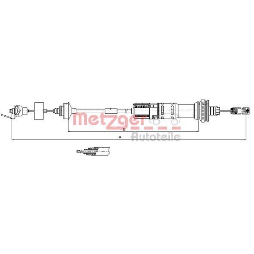 METZGER AUTOTEILE Seilzug, Kupplungsbet&auml;tigung 11.3043