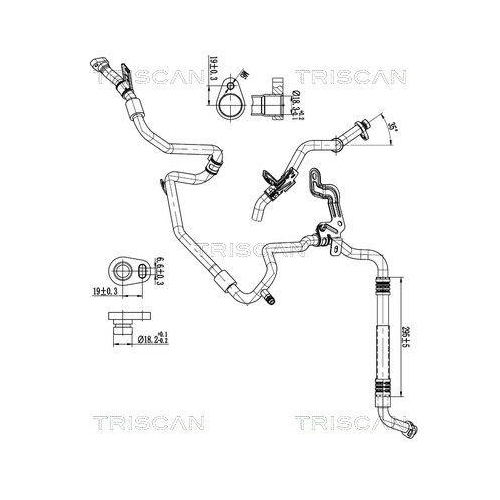 TRISCAN Hochdruck-/Niederdruckleitung, Klimaanlage 9010 10040