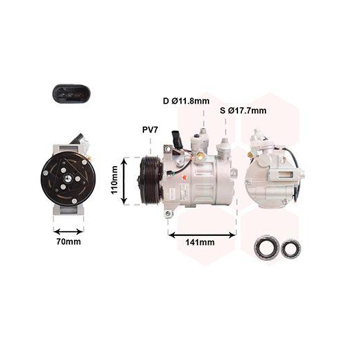 VAN WEZEL Kompressor, Klimaanlage 3001K718