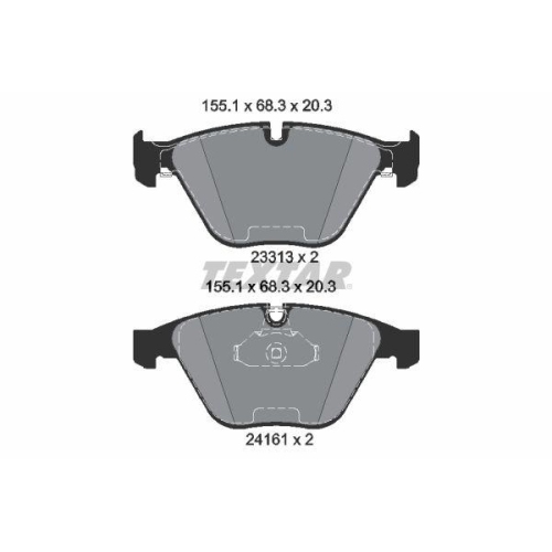TEXTAR Bremsbelagsatz, Scheibenbremse epad 2331382