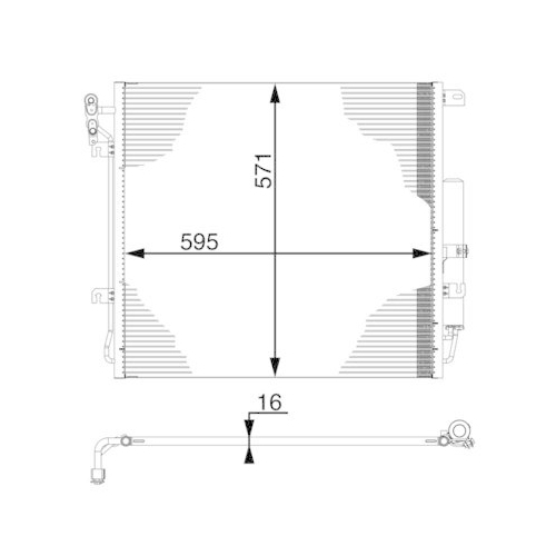 MAHLE Kondensator, Klimaanlage BEHR AC 759 000S