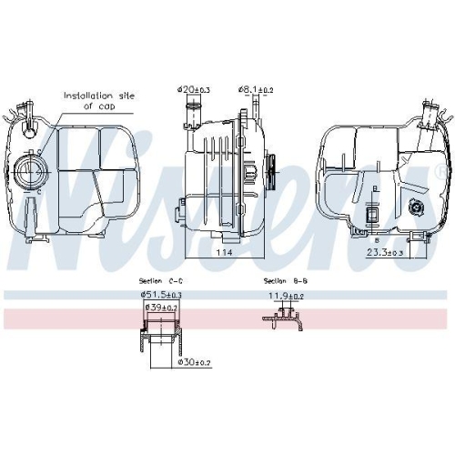 NISSENS Ausgleichsbehälter, Kühlmittel ** FIRST FIT ** 996224