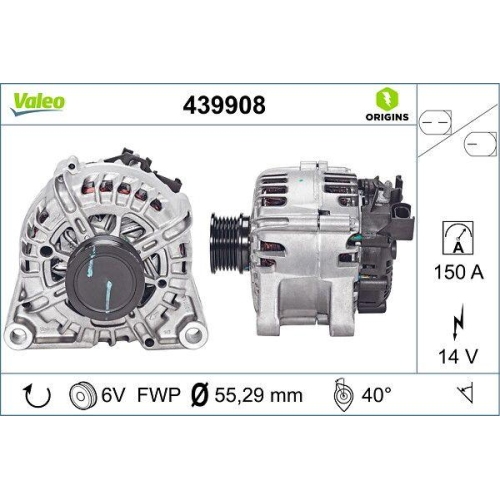 VALEO Generator VALEO ORIGINS NEW OE TECHNOLOGIE 439908