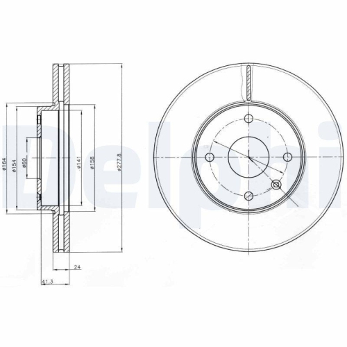 DELPHI Bremsscheibe BG4193