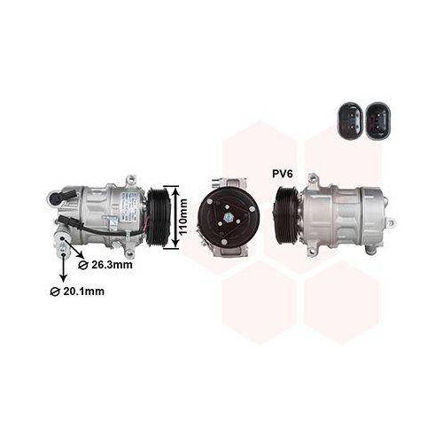 VAN WEZEL Kompressor, Klimaanlage 3701K701