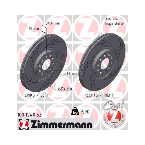 ZIMMERMANN Bremsscheibe BLACK Z 100.1240.53