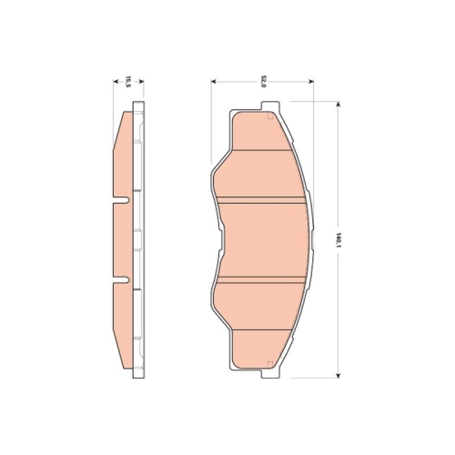 TRW Bremsbelagsatz, Scheibenbremse GDB3500