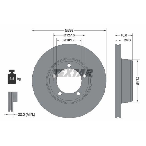 TEXTAR Bremsscheibe 92061300