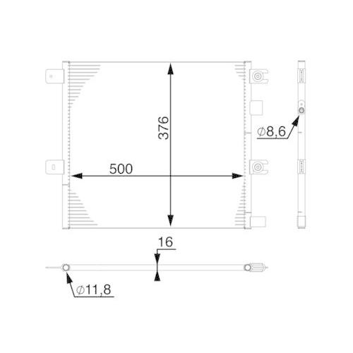 MAHLE Kondensator, Klimaanlage BEHR AC 76 000S
