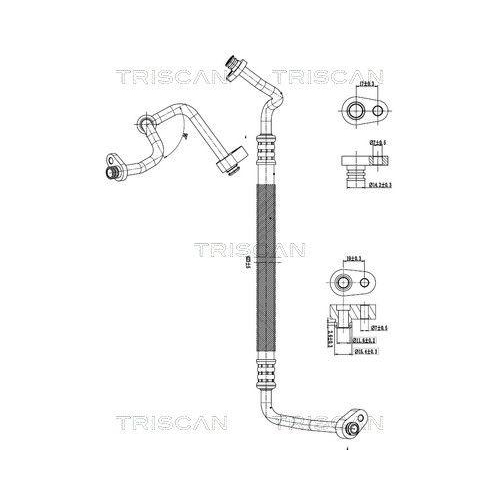 TRISCAN Hochdruck-/Niederdruckleitung, Klimaanlage 9010 28015