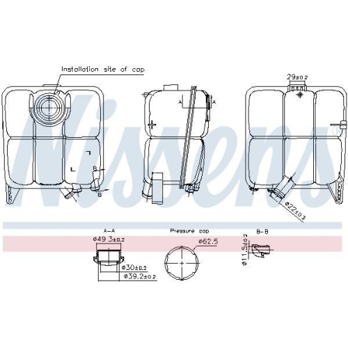 NISSENS Ausgleichsbeh&auml;lter, K&uuml;hlmittel ** FIRST FIT ** 996346