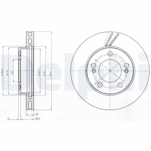 DELPHI Bremsscheibe BG4206