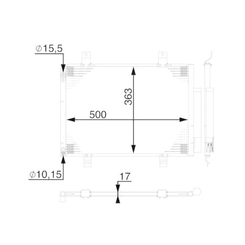 MAHLE Kondensator, Klimaanlage BEHR AC 77 000S