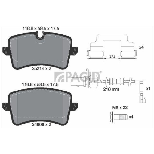 PAGID Bremsbelagsatz, Scheibenbremse T2583N