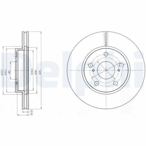DELPHI Bremsscheibe BG4232