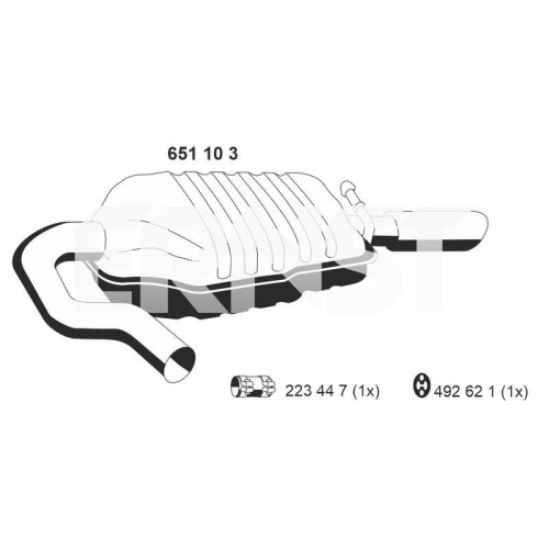 ERNST Endschalldämpfer 651103
