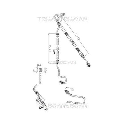 TRISCAN Hydraulikschlauch, Lenkung 8516 23002