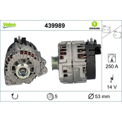 VALEO Generator VALEO ORIGINS NEW OE TECHNOLOGIE 439989