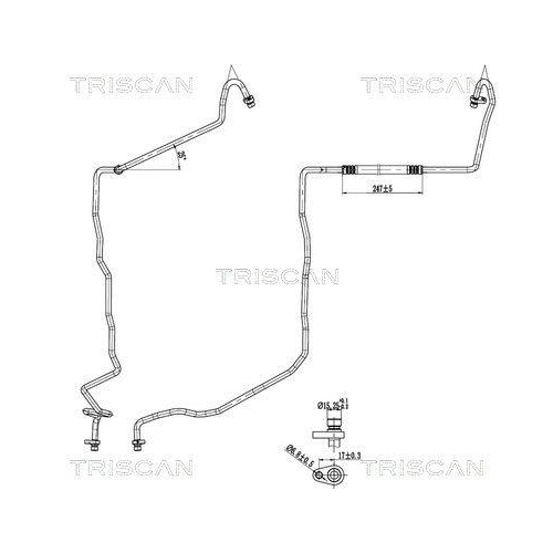 TRISCAN Hochdruck-/Niederdruckleitung, Klimaanlage 9010 25051