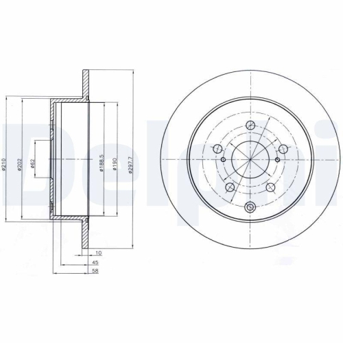 DELPHI Bremsscheibe BG4237
