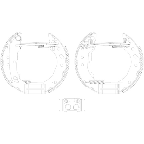 HELLA Bremsbackensatz Shoe Kit Pro 8DB 355 005-011