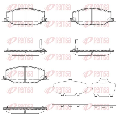 REMSA Bremsbelagsatz, Scheibenbremse 1914.02