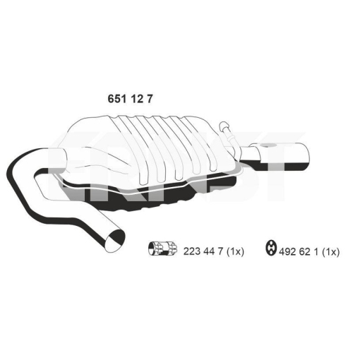 ERNST Endschalld&auml;mpfer 651127