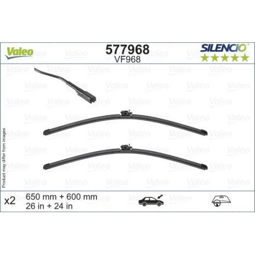 VALEO Wischblatt SILENCIO FLAT BLADE SET 577968